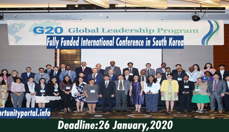 G20 Global Leadership Program in South Korea 2020 Fully Funded
