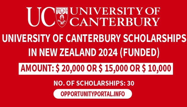 University of Canterbury Scholarships in New Zealand 2024 (Funded)