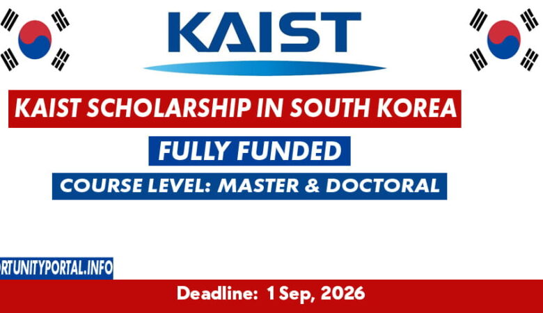 KAIST Scholarship In South Korea 2027 (Fully Funded)