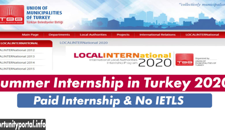 LOCALINTERNational 2020 Summer Internship in Turkey 2020 (Fully Funded)