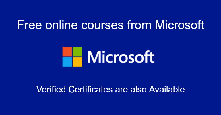 Microsoft Free Online Courses With Official Certificate