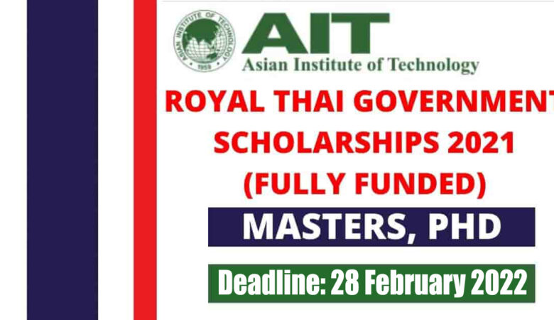 AIT Royal Thai Government Scholarships 2022 (Fully Funded)