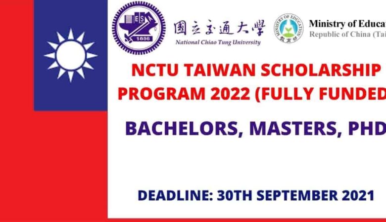 NCTU International Student Scholarship in Taiwan 2021