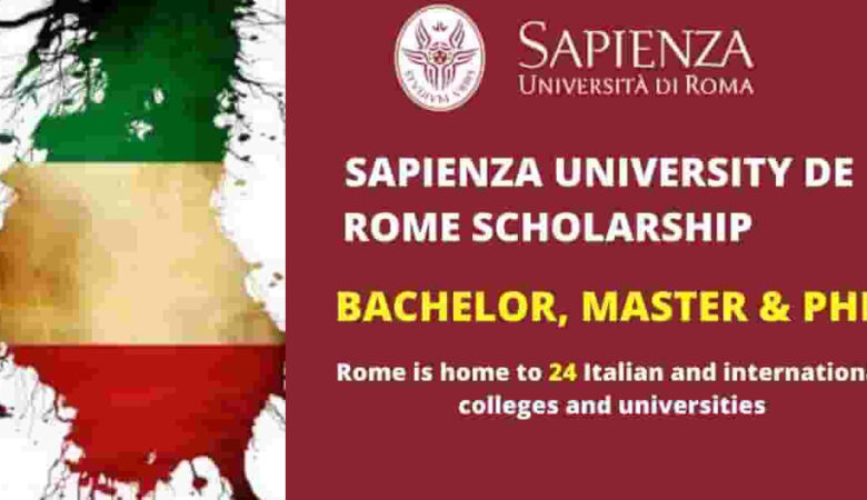 Sapienza University Rome Scholarship In Italy (Funded)