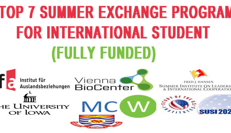 Top 7 Summer Exchange Program For International Student (Fully Funded)