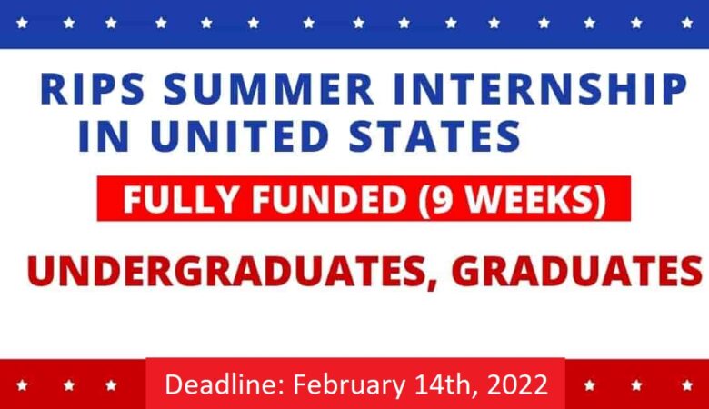 RIPS Summer Internship Program In USA 2022 (Fully Funded)