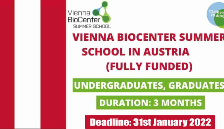 Vienna Biocenter Summer School Fully Funded In Austria 2022