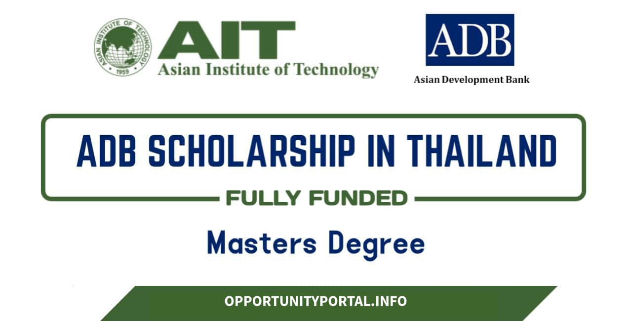 AIT Asian Development Bank Scholarship 2025 (Fully Funded