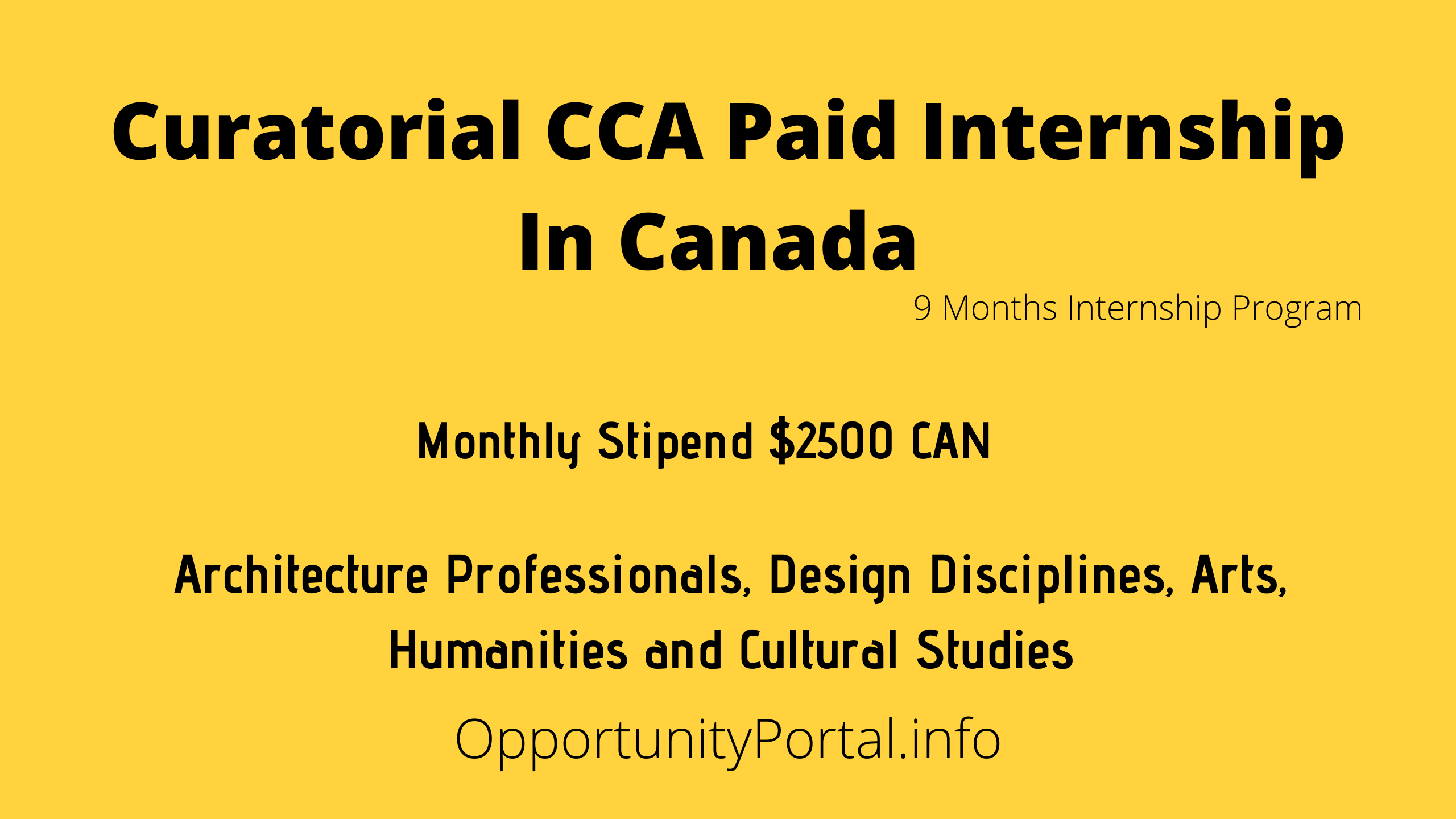 Curatorial Fully Paid Internship In Canada 2022 Opportunity Portal