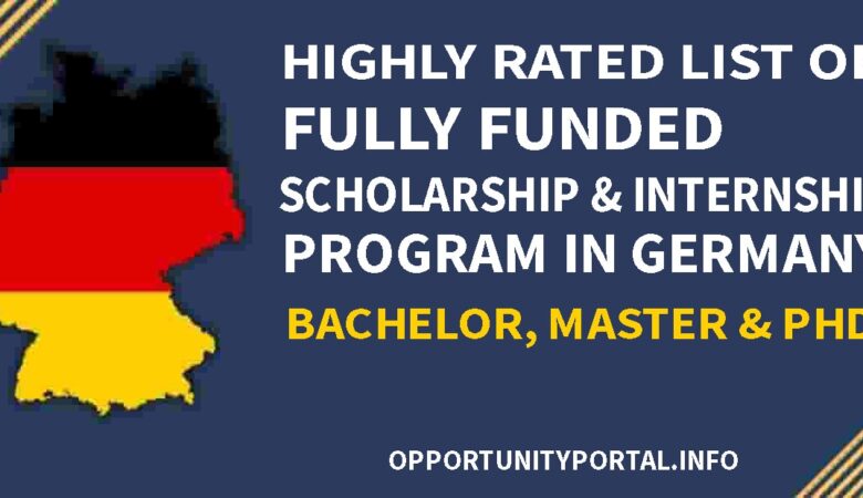 List of Fully Funded Scholarship & Internship Program In Germany
