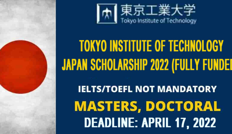 Tokyo Institute of Technology Japan Scholarship 2022 (Fully Funded)
