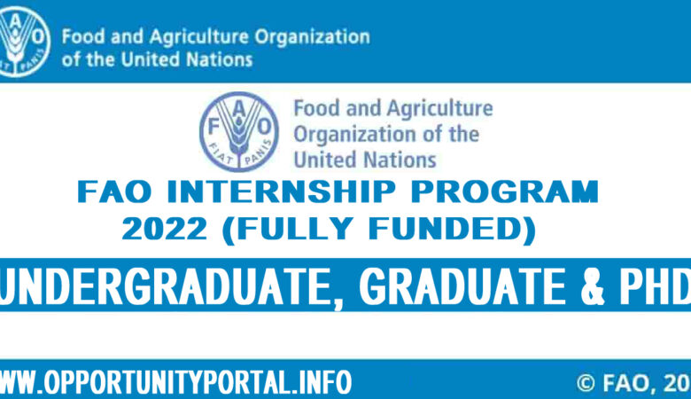 Food and Agriculture Organization FAO Internship Program 2022 (Fully Funded)