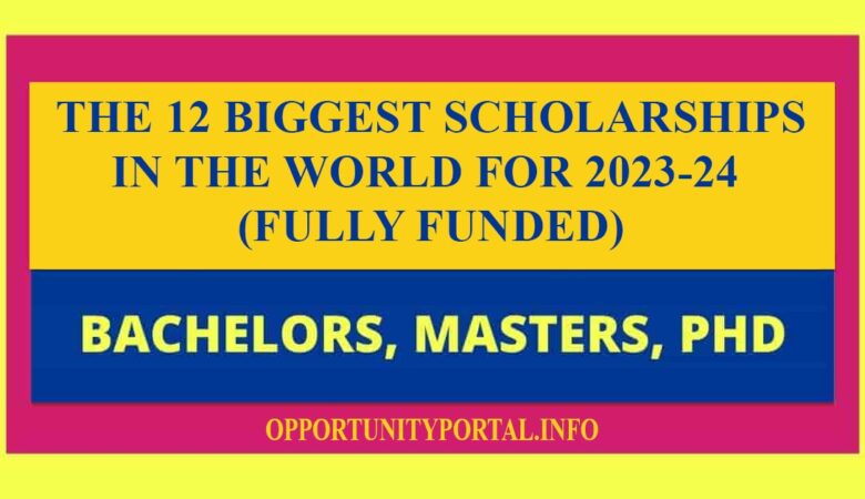 The 12 Biggest Scholarships In The World For 2023-24 (Fully Funded)