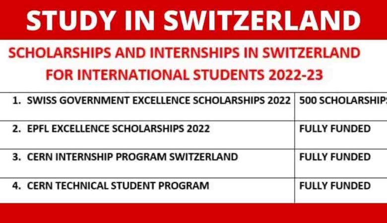 Scholarships In Switzerland For International Students 2023 (Fully Funded)