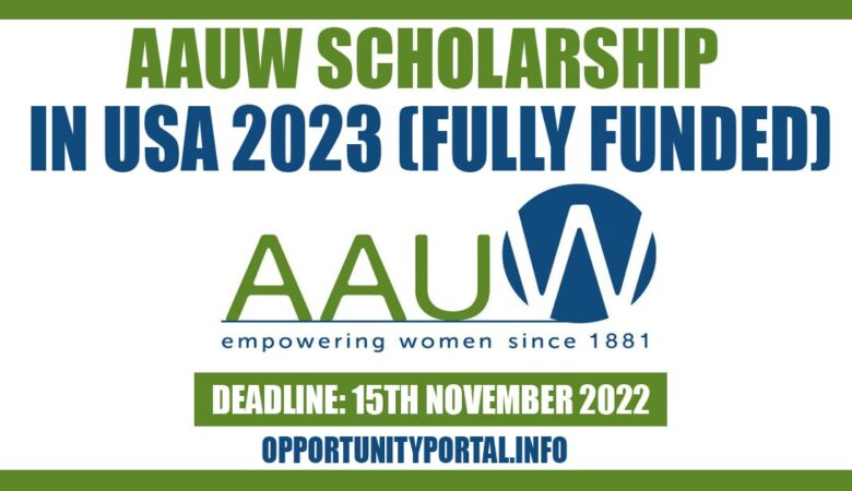 AAUW Scholarship in USA 2023