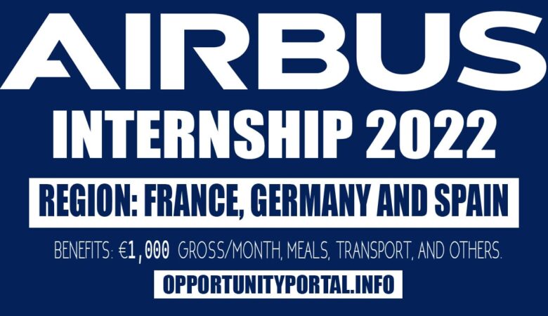 Airbus Internship In France, Germany And Spain (Fully Funded)