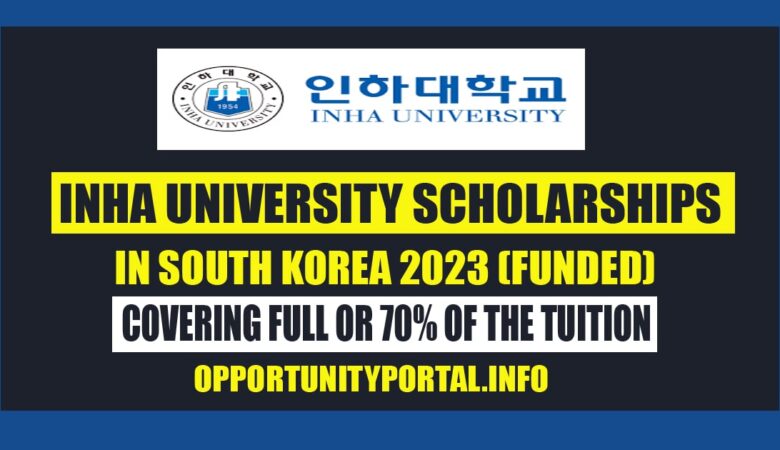 Inha University Scholarships in South Korea 2023 (Funded)