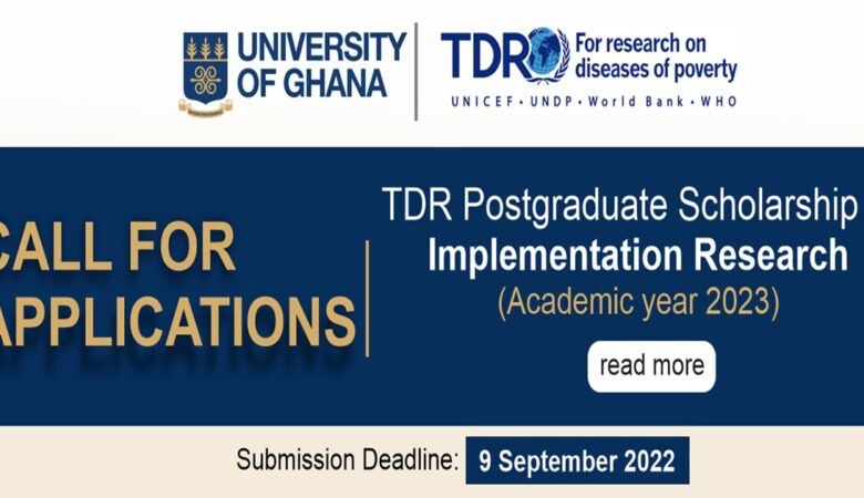 University Of Ghana TDR Postgraduate Scholarship 2023 (Fully Funded)