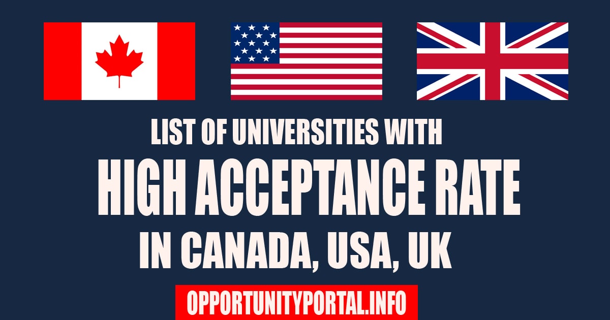 List Of Universities With High Acceptance Rate In Canada USA UK list-of-universities-with-high-acceptance-rate-in-canada-usa-uk