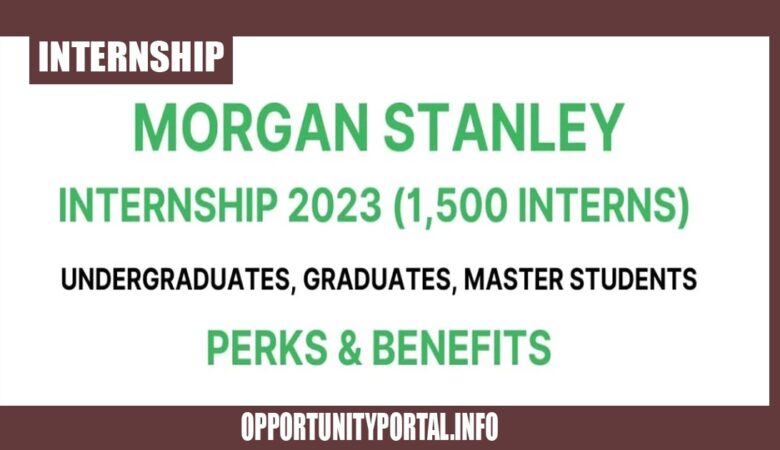 Morgan Stanley Internship For International Students 2023