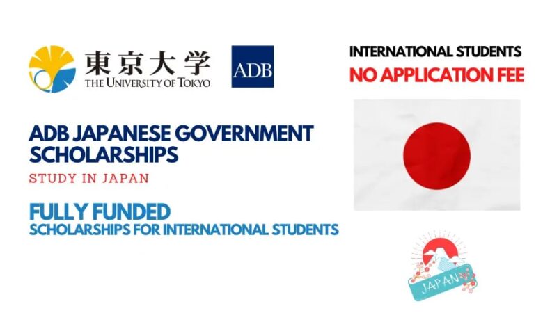 University of Tokyo Asian Development Bank Japan Scholarship 2024 ( Fully Funded)