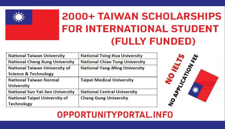 2000+ Taiwan Scholarships For International Students (Fully Funded)