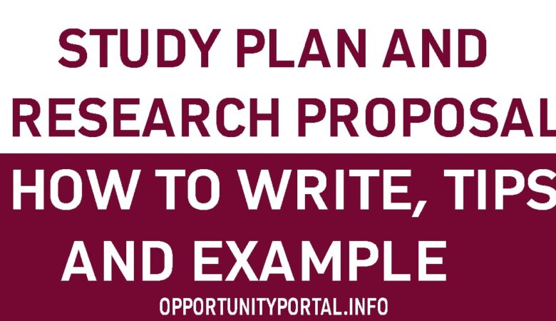 Study Plan And Research Proposal How To Write, Tips, And Example