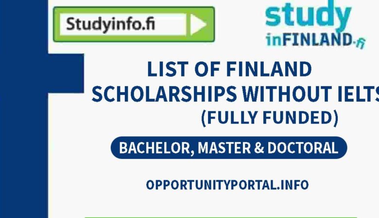 List of Finland Scholarships Without IELTS (Fully Funded)