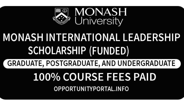 Monash University International Leadership Scholarship 2024 (Funded)