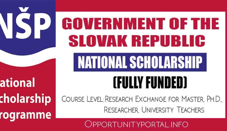 Government of the Slovak Republic National Scholarship 2024 (Fully Funded)