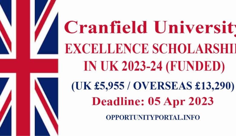 Cranfield University Excellence Scholarship In UK 2023-24 (Funded)
