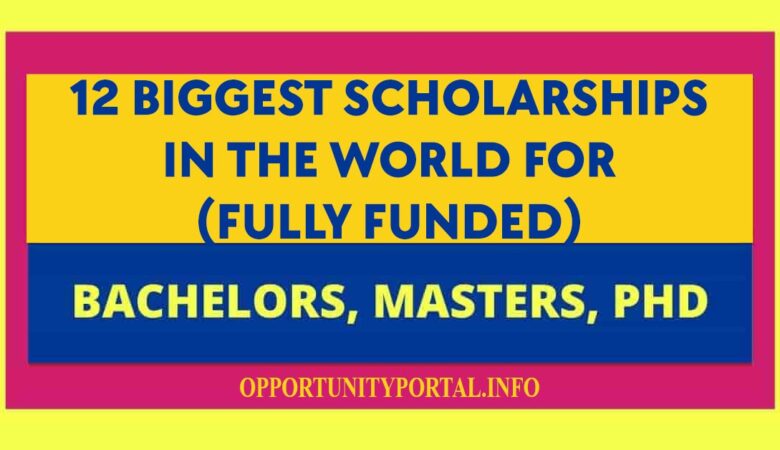 The 12 Biggest Scholarships In The World For (Fully Funded)