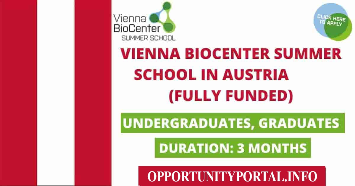 Vienna BioCenter Summer School In Austria 2024 (Fully Funded ...