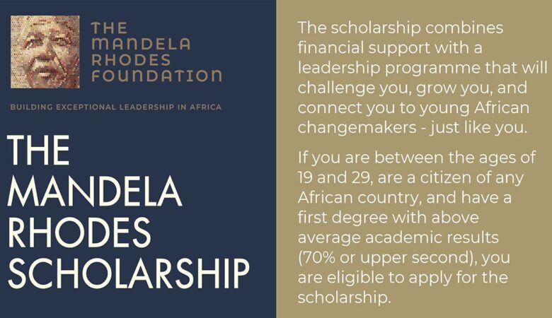 Mandela Rhodes Scholarship For African Student 2024 (Fully Funded)