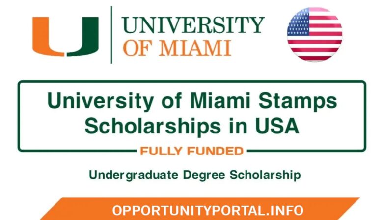 University of Miami Stamps Scholarship In USA 2024 (Fully Funded)