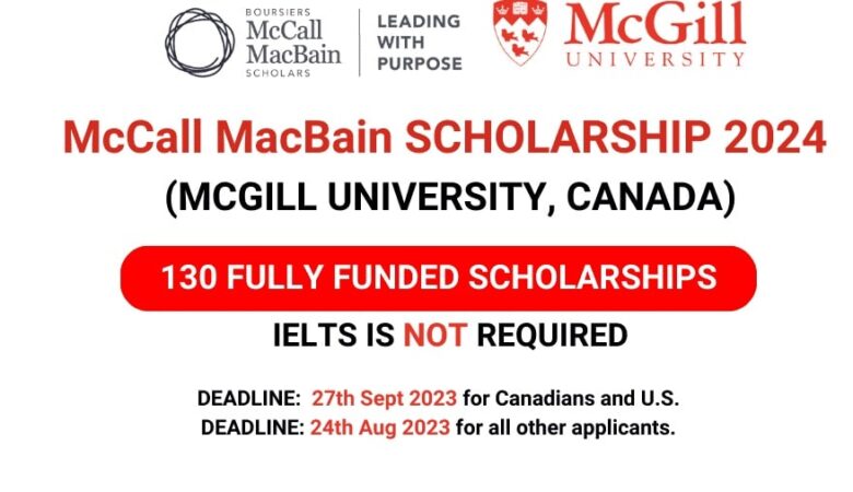 McCall MacBain Scholarships In Canada 2024 (Fully Funded)