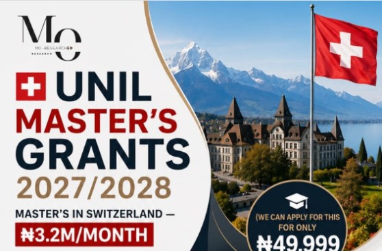 UNIL Master’s Grants Scholarships In Switzerland 2027 (Funded)