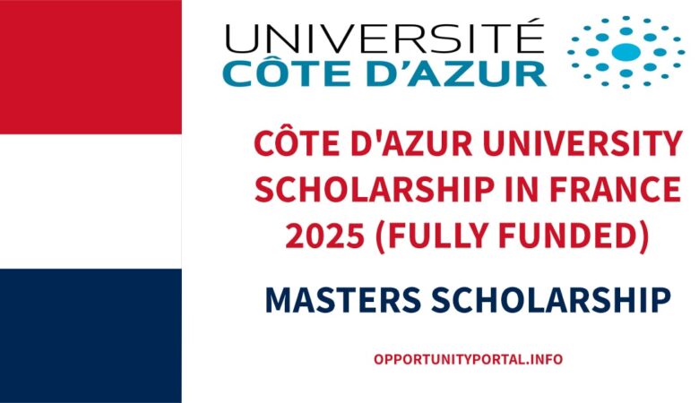 Côte d'Azur University Scholarship In France 2025 (Fully Funded)