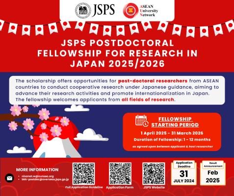 Japan (JSPS) International Fellowships in Japan (Fully Funded)