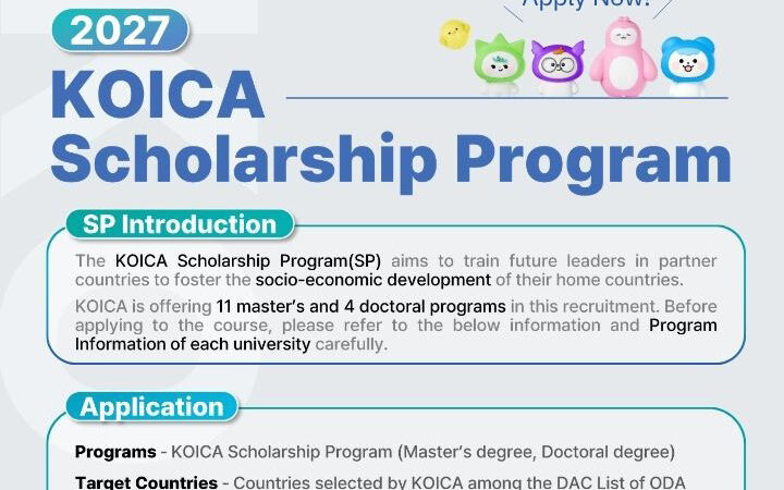 KOICA Scholarship 2027 in South Korea (Fully Funded)