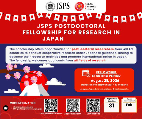 Japan (JSPS) International Fellowships in Japan (Fully Funded)