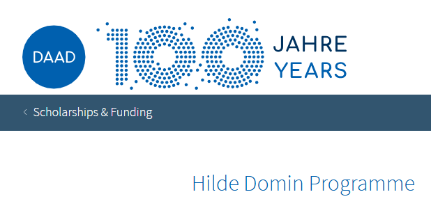 DAAD Hilde Domin Program Scholarship 2026 (Fully Funded)