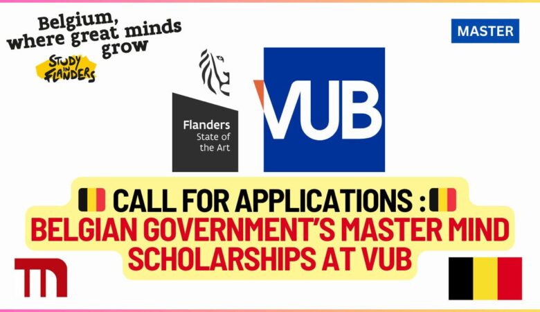 Vrije Universiteit Brussel Flemish Government Master Mind Scholarships (Fully Funded)