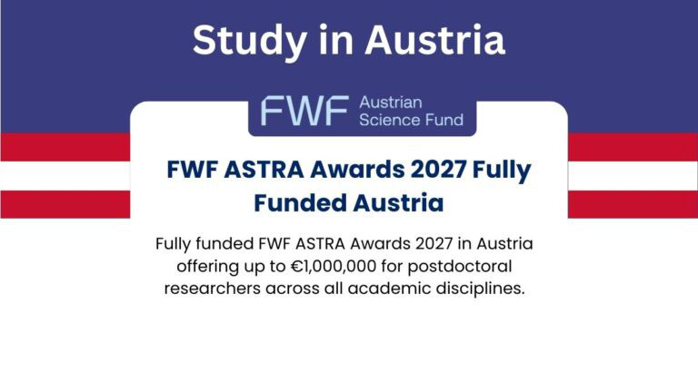 FWF ASTRA Awards in Austria 2027 (Fully Funded)
