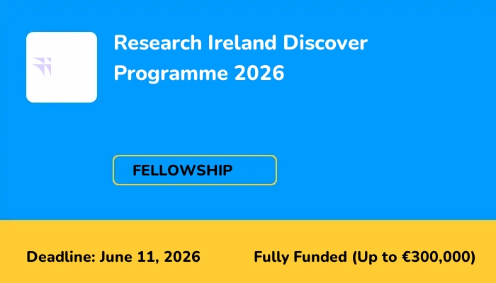 Research Ireland Discover Programme 2026 in Ireland
