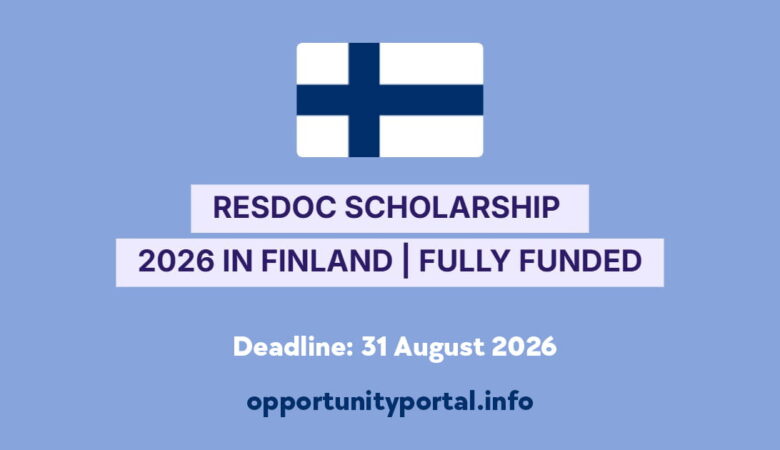 RESDOC Scholarship 2027 in Finland (Fully Funded)