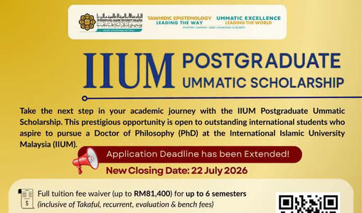 IIUM Ummatic Scholarship 2027 in Malaysia (Fully Funded)