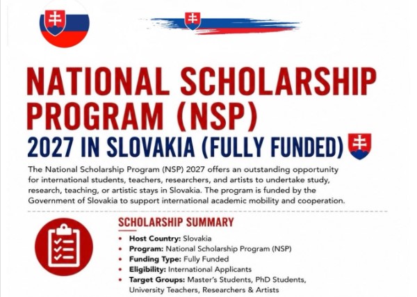 Slovakia Scholarship for Talented International Students 2027 (Fully Funded)