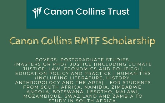 Canon Collins Master & PhD Scholarships 2027 (Funded)